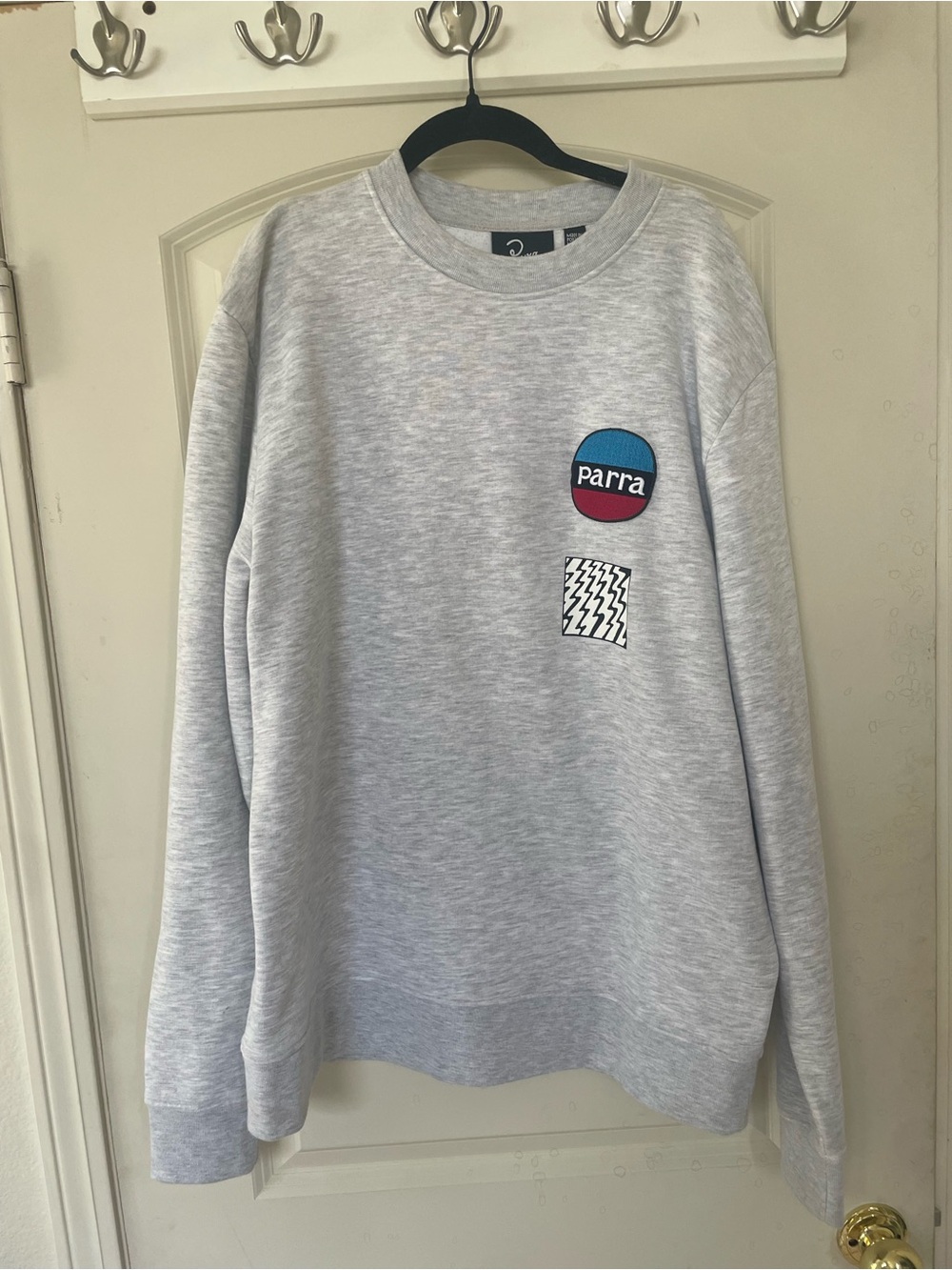 Parra Light Gray Graphic Crewneck Sweater